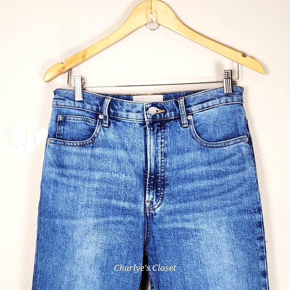 Everlane The Way-High Slim Crop Jeans 28x28 Organic Cotton 90s Minimalism Preppy - Picture 3 of 7